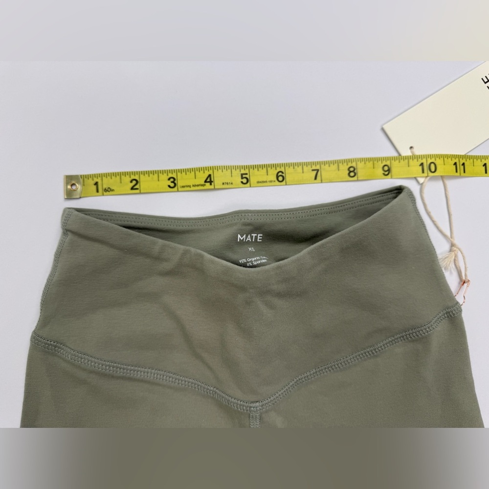 NWT MATE The Label Organic Cotton Stretch Bra Legging Set Size XS Sage Green - Picture 13 of 16